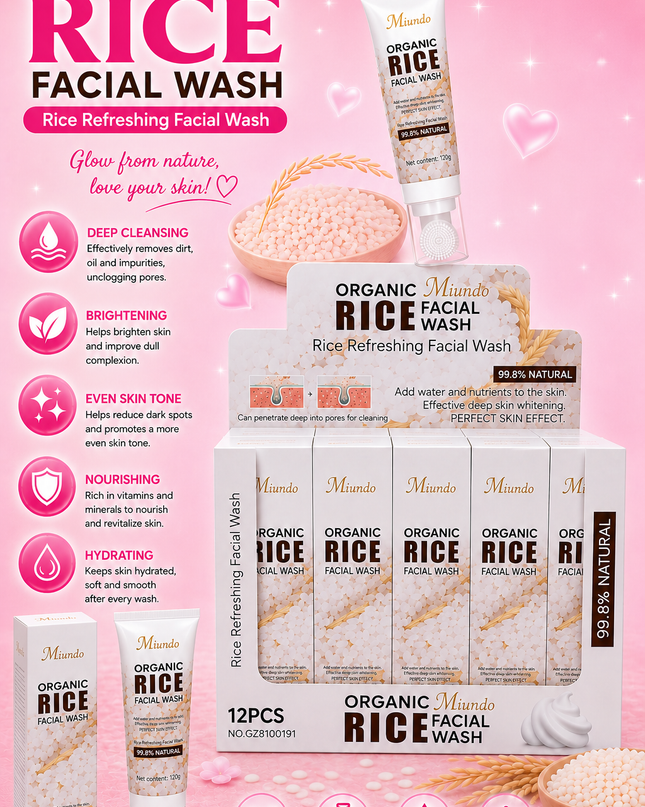 ORGANIC FACIAL WASH 12 pcs box - (#GZ8100191) big size 120g