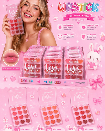 YEAHKISS- LIPSTICK PALET- 24 pc -(box #202537)