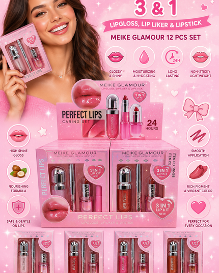 3 & 1 set MEIKE GLAMOUR - 12 set ( each set have 3 pcs) #MK468