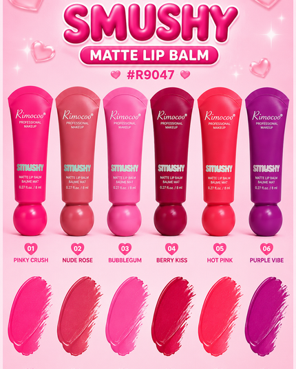 SMUSHY MATTE LIP BALM RIMOCOO (#R9047) - 24 pcs box