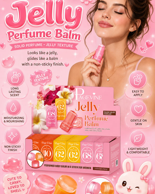 SOLID PERFUME- PAGEVINE JELLY TEXTURE - 24 pcs box - (#P1012)