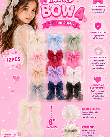BOW GIRLS #4 - 12 pcs set ( #B23)