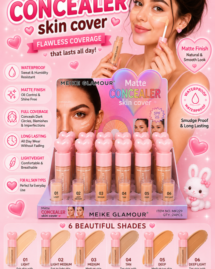 MATTE CONCEALER MEIKE GLAMOUR -24 PCS BOX (MK229)