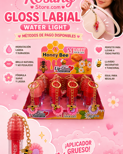 LIPGLOSS HONEY SUNFLOWER WITH KEYCHAIN - MAGIC YOUR LIFE-  12 pcs box #2667 (Copy)