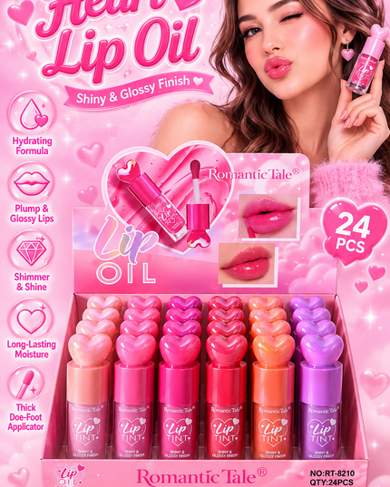 LIPGLOSS HEARTH SHIMMER - ROMANTIC TALE 24 pcs box #RT8210