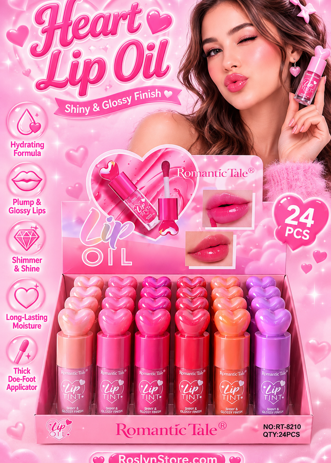 LIPGLOSS HEARTH SHIMMER - ROMANTIC TALE 24 pcs box #RT8210