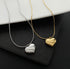 Simple Heart  Necklace 18k Gold Filled - titanium steel - waterproof