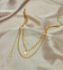 Star necklace 18k Gold Filled/ doble Chain- non tarnish - stainless steel