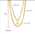 Star necklace 18k Gold Filled/ doble Chain- non tarnish - stainless steel