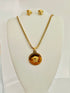 Medusa set necklace and earrings  18k Gold Filled (non-tarnish) Stainless Steel Waterproof Gold.