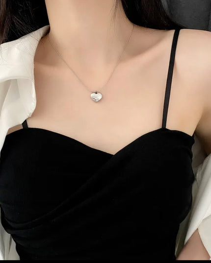 Simple Heart  Necklace 18k Gold Filled - titanium steel - waterproof