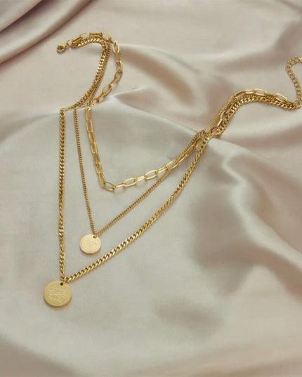 Triple Chain Neckace Wisdom Merci Lavie 18K Gold Filled