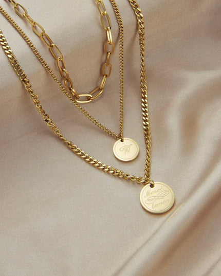 Triple Chain Neckace Wisdom Merci Lavie 18K Gold Filled