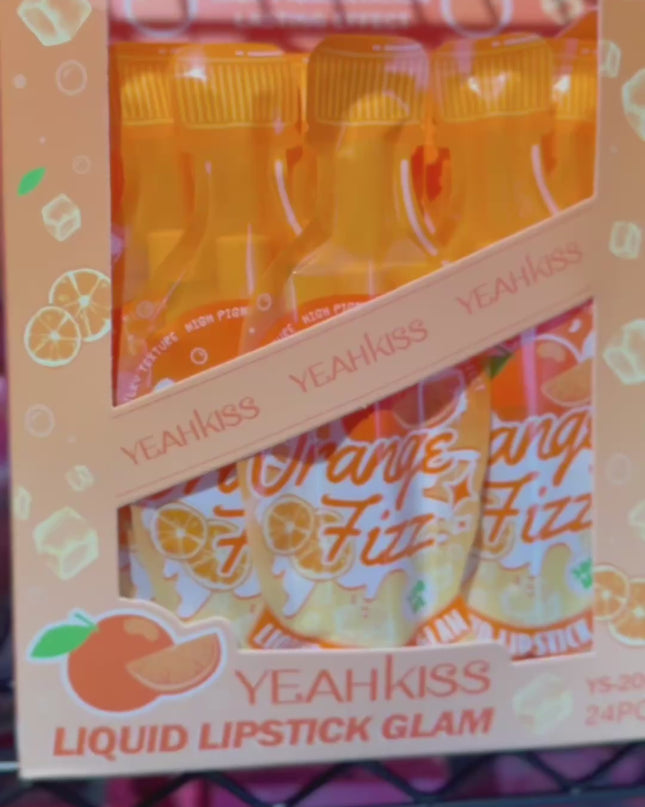 LIQUID LIPGLOSS shimmer JUICE STYLE 24 PCS BOX - ORANGE Fizz