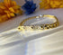 Bracelet chunky  18k Gold Filled 10 cubic zircon Gold Color 5mm width