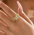 Anillo mariposa anillo abierto / talla 7 acero inoxidable 18kGoldfilled - anillo abierto 