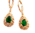 Emerald set gold and green vintage style