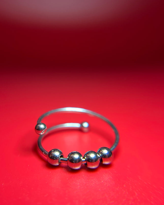 Anillos antiestrés acero inoxidable bañado en oro de 18k 