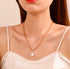 Collar de perlas chapadas en oro de 18k/ acero inoxidable/ perla 