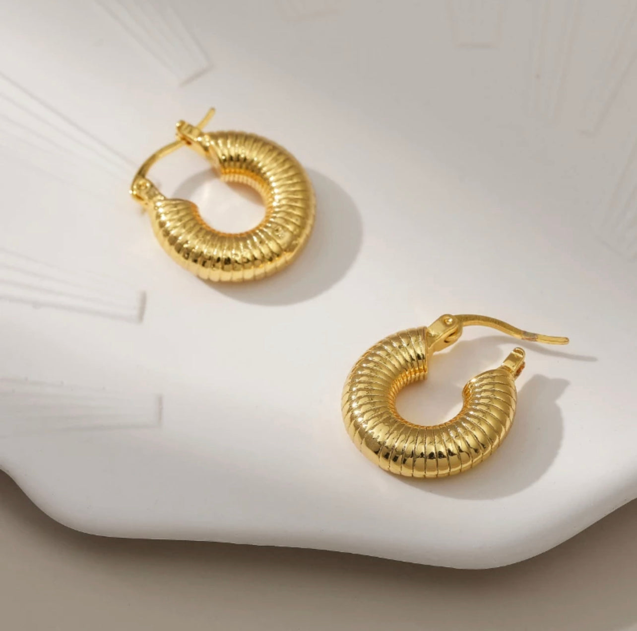 Croissant Earring Hoop 24k Gold Filled (Hoop)