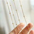 Satellite chain 18k Gold Filled , Stainless Steel 3mm width and 18 inches (45cm) / Gold necklace