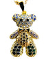 Bear Necklace and earring set Colorful and 18K Gold Filled Cubic Zircon