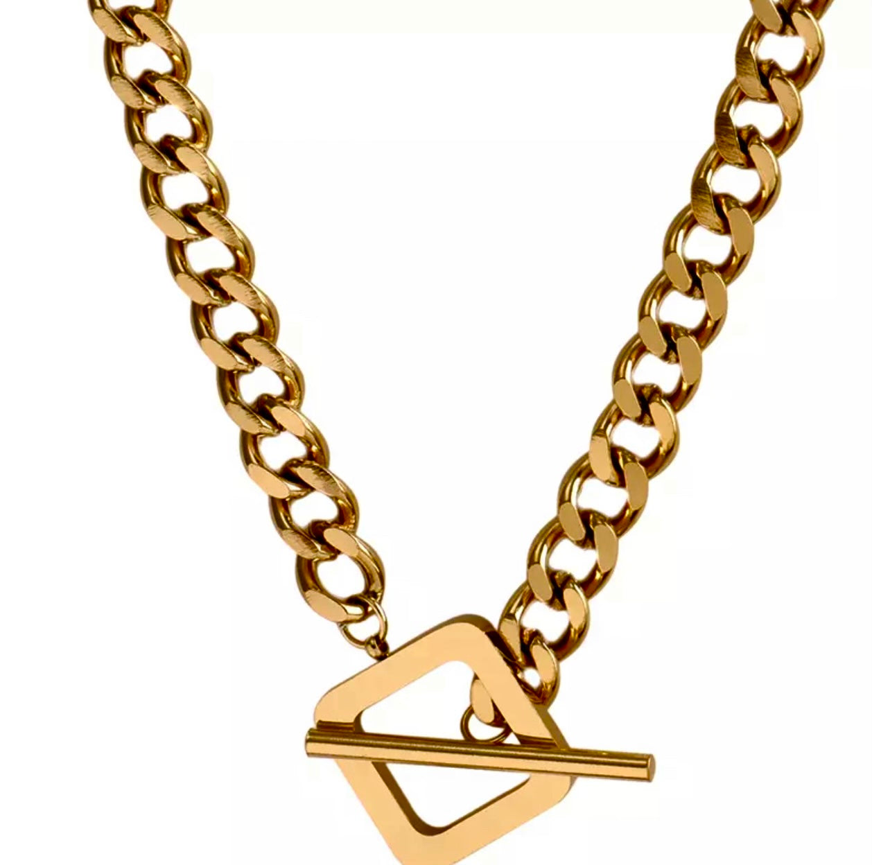 Cuban necklace | trendy  | 18k gold filled | waterproof | Beautiful packing | stainless SteeL