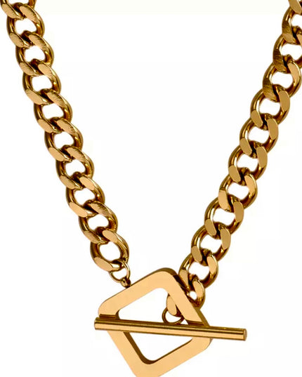 collar cubano | de moda | bañado en oro de 18 quilates | impermeable | Hermoso embalaje | acero inoxidable 