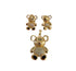 Bear Necklace and earrings set 18k Gold Filled with cubic zircon /Jewelry Set