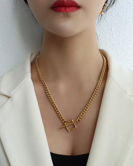 collar cubano | de moda | bañado en oro de 18 quilates | impermeable | Hermoso embalaje | acero inoxidable 