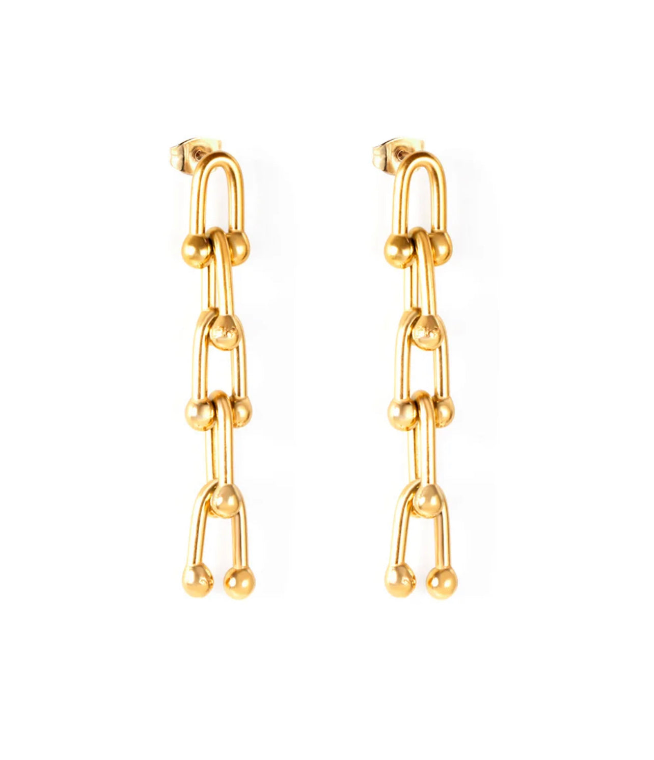 Large Graduated earring 18k Gold Filled- stainless steel -waterproof