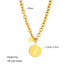 Vintage Coin Necklace -24k Gold Filled-waterproof