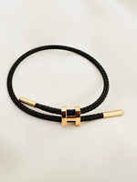 H - Bracelet colors - stainless steel 18k gold filled adjustable