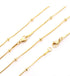 Satellite chain 18k Gold Filled , Stainless Steel 3mm width and 18 inches (45cm) / Gold necklace