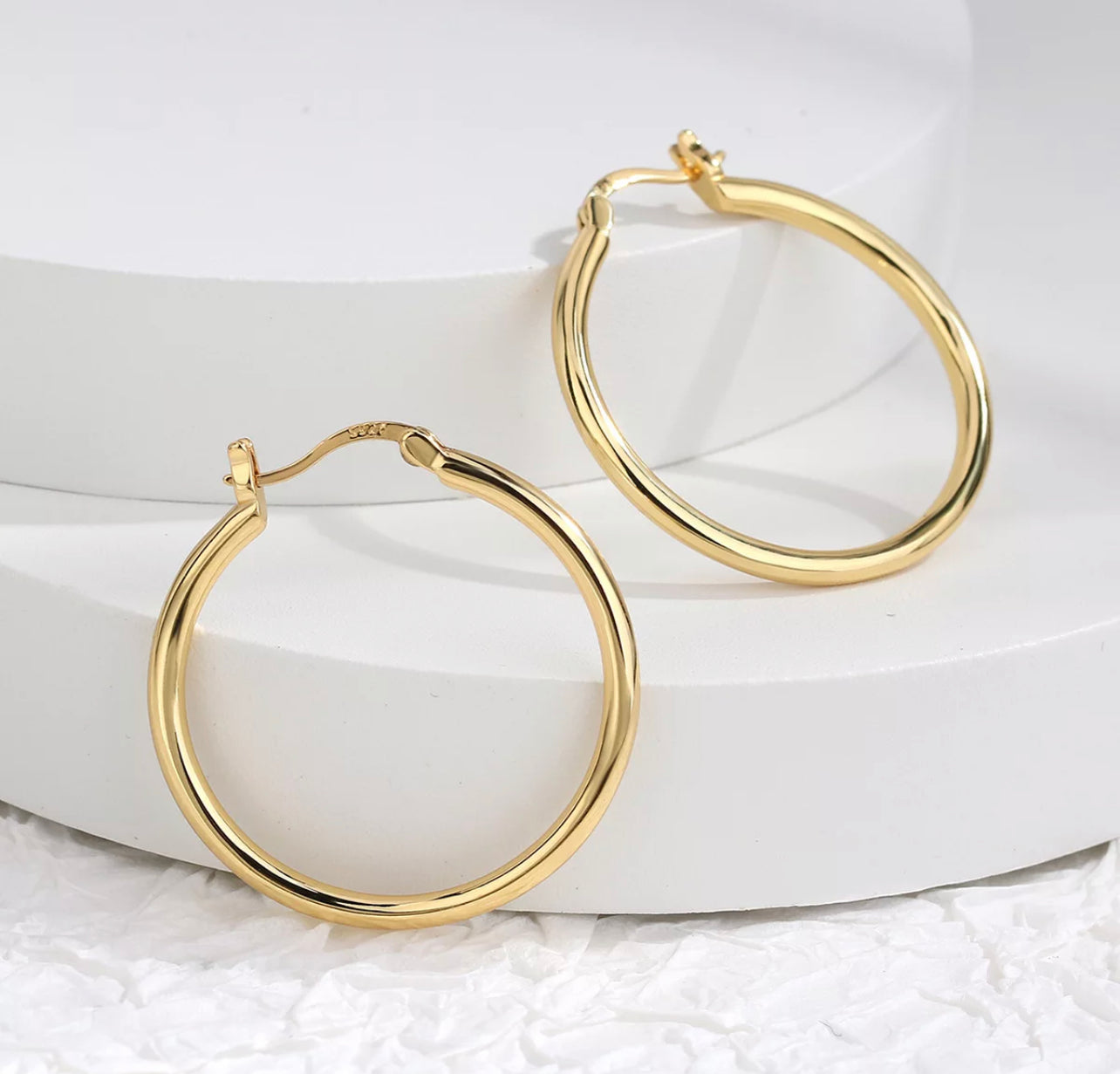 Medium hoop Gold filled trendy style