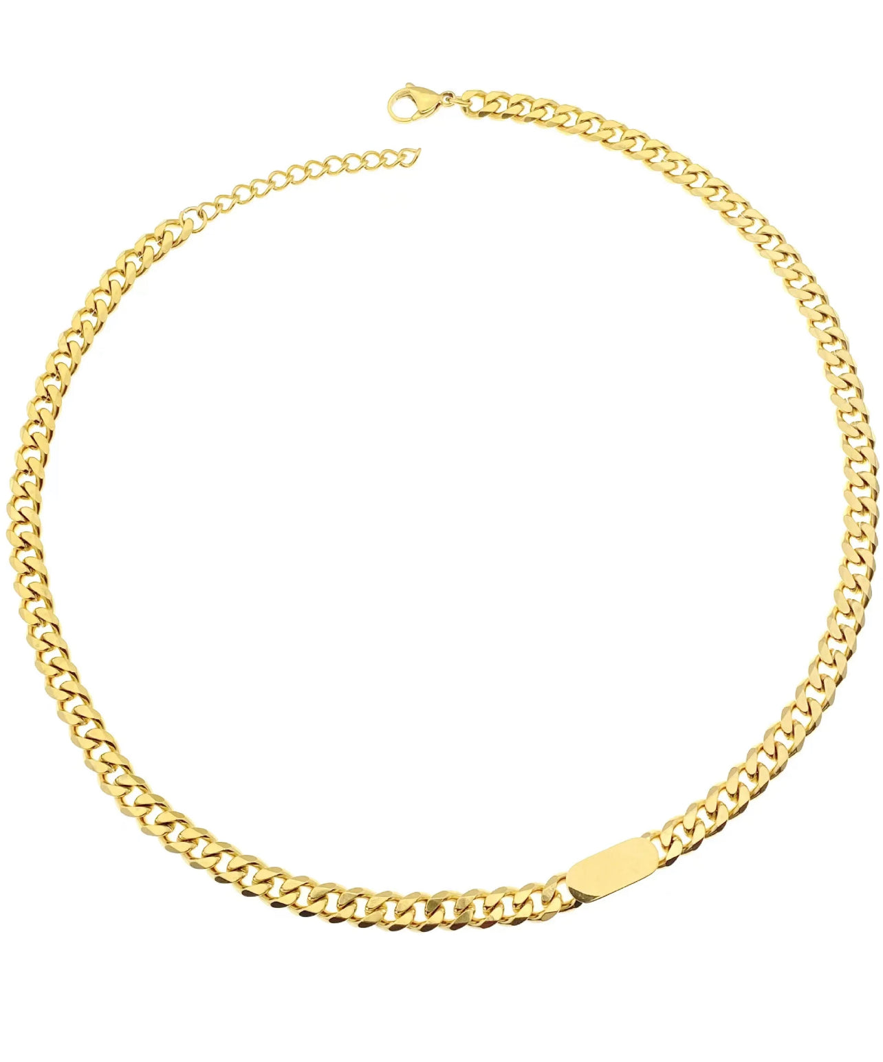 Cuban Necklace 18K Gold Filled- waterproof non tarnish