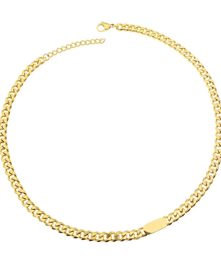 Cuban Necklace 18K Gold Filled- waterproof non tarnish