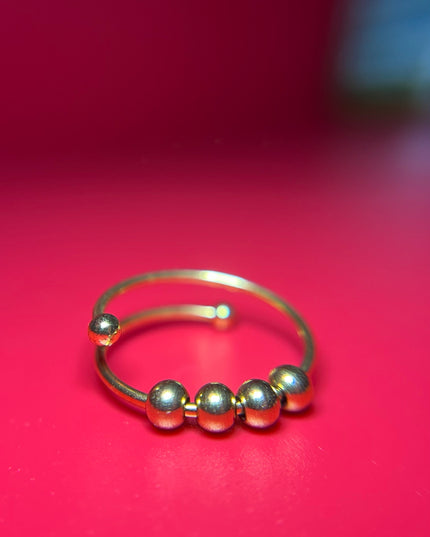 Anti stress rings 18k gold filled stainless steel