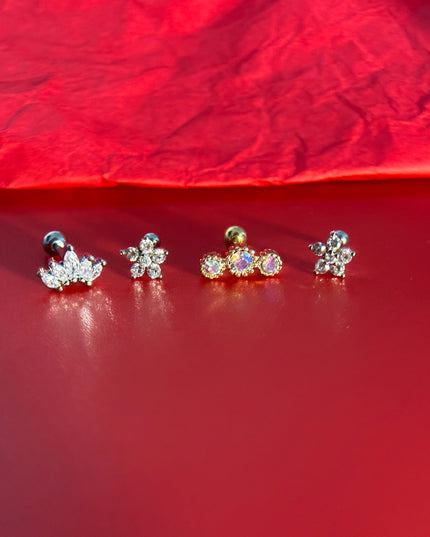 Pendientes cartílago 18k Gold Filled- acero inoxidable -resistente al agua-no se deslustra 