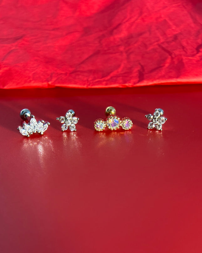 Pendientes cartílago 18k Gold Filled- acero inoxidable -resistente al agua-no se deslustra 