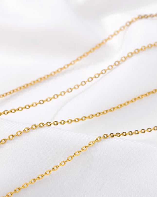 Collar de corazón relleno de oro de 14 quilates | Encanto y cadena 