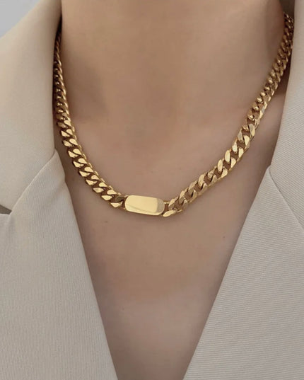 Cuban Necklace 18K Gold Filled- waterproof non tarnish