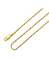 Rope Chain 24k Gold Filled Waterproof - 3mm - 18 inches & 20 inches - non-tarnish