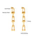 Large Graduated earring 18k Gold Filled- stainless steel -waterproof