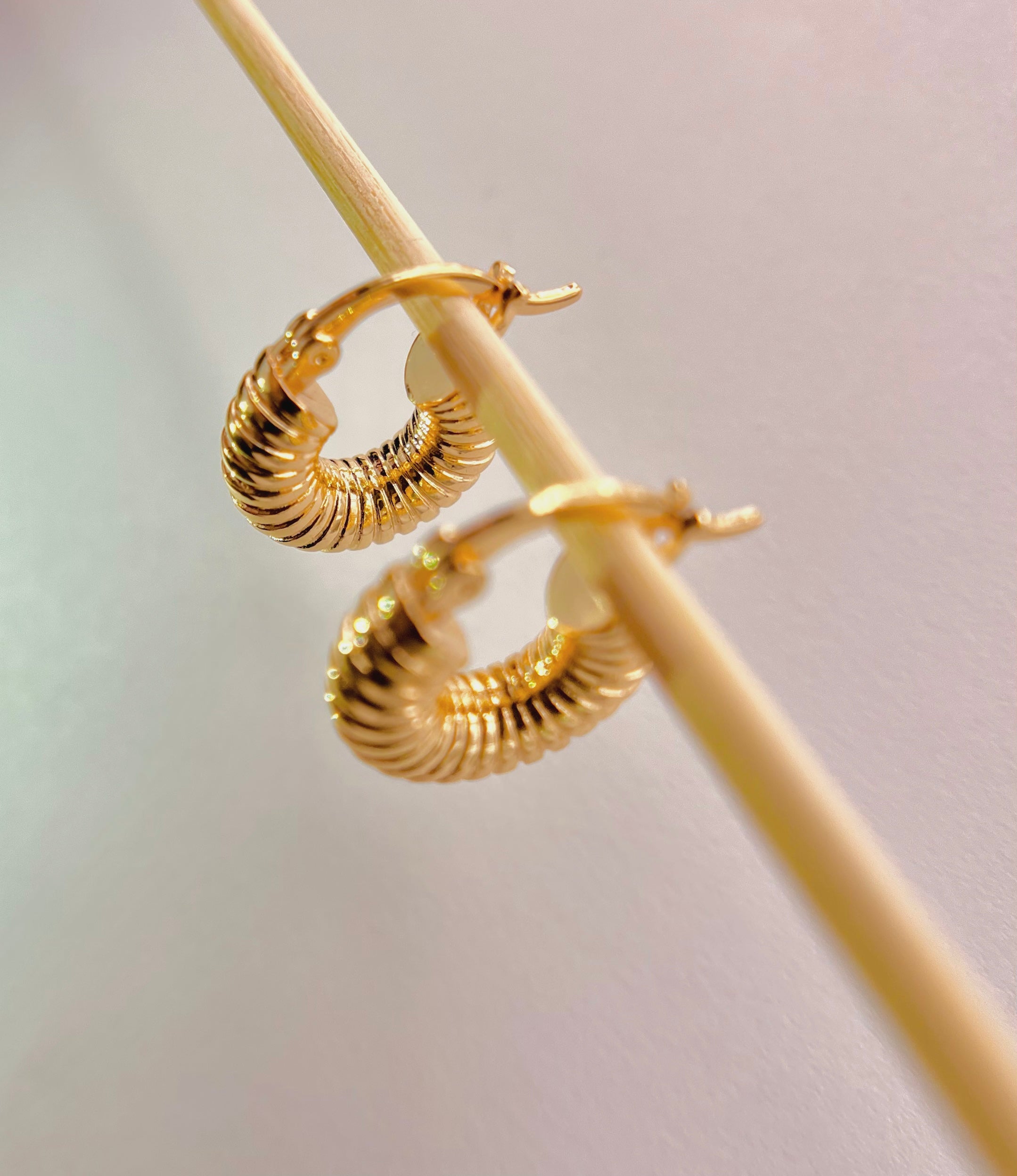 Croissant Earring Hoop 24k Gold Filled (Hoop)