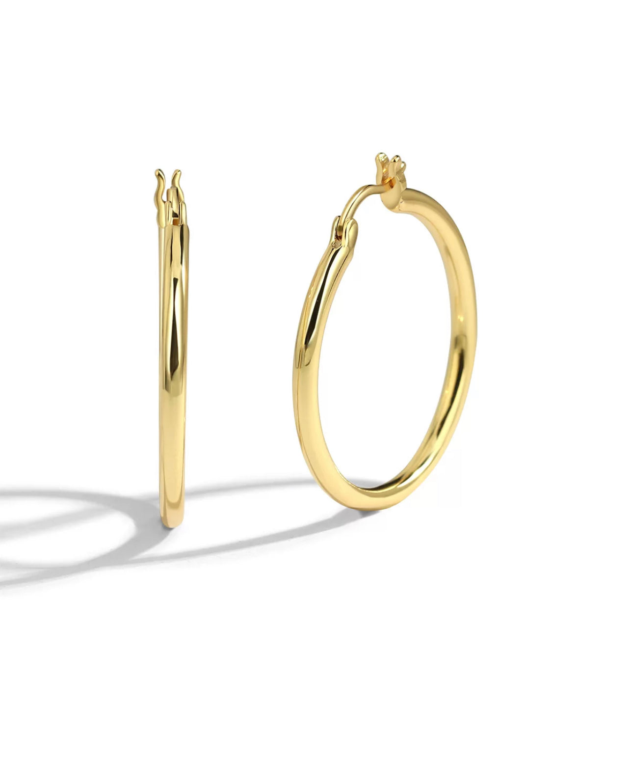 Medium hoop Gold filled trendy style