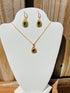 Emerald set gold and green vintage style