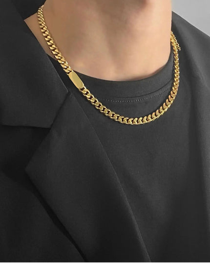 Cuban Necklace 18K Gold Filled- waterproof non tarnish