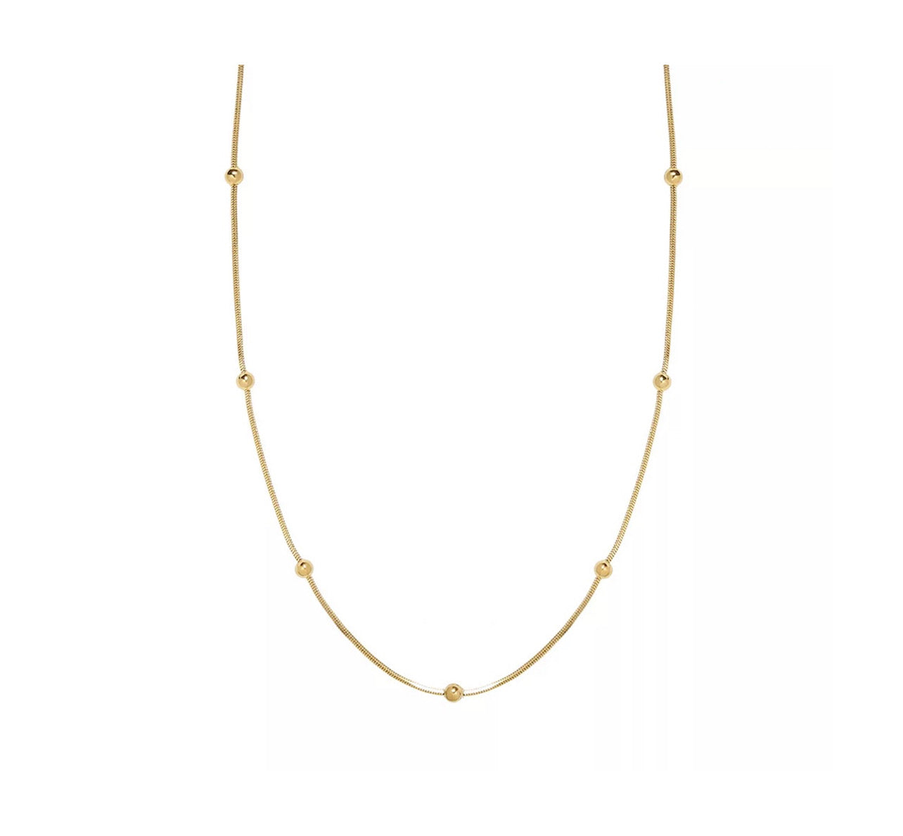 Satellite chain 18k Gold Filled , Stainless Steel 3mm width and 18 inches (45cm) / Gold necklace