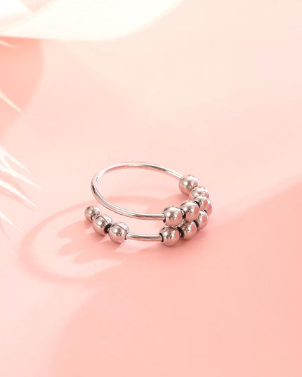 Anti stress rings 18k gold filled stainless steel